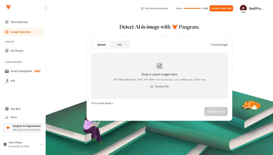 Pangram Upload an image for AI detection
