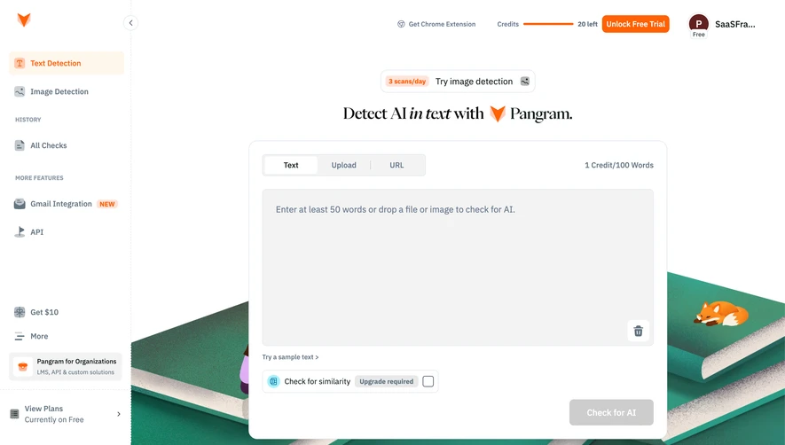 Pangram AI text detection