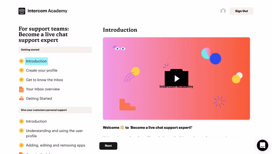 Intercom Academy