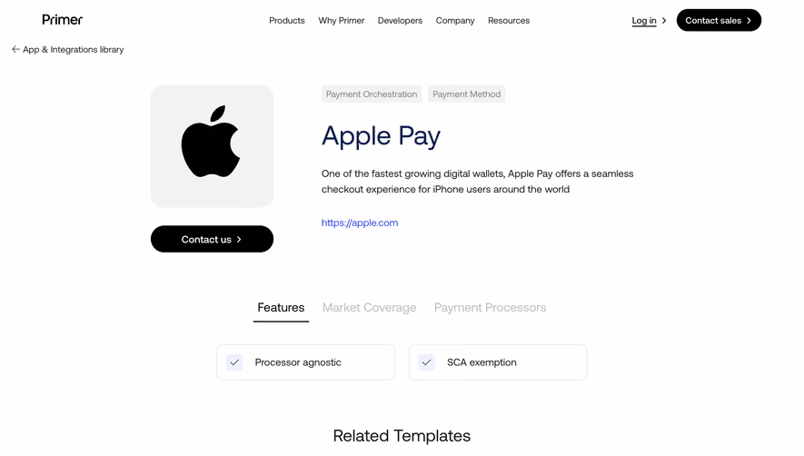 Primer Integrations Page