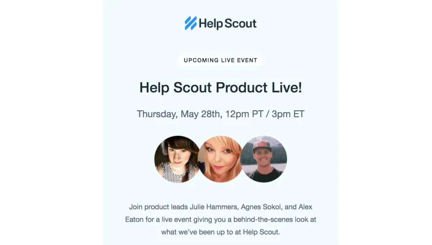Help Scout Webinars Emails