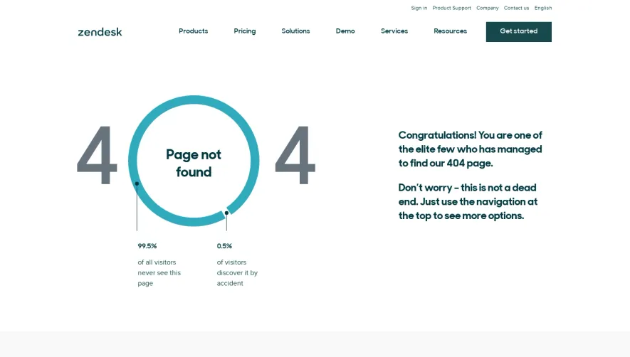 Zendesk 404 Pages