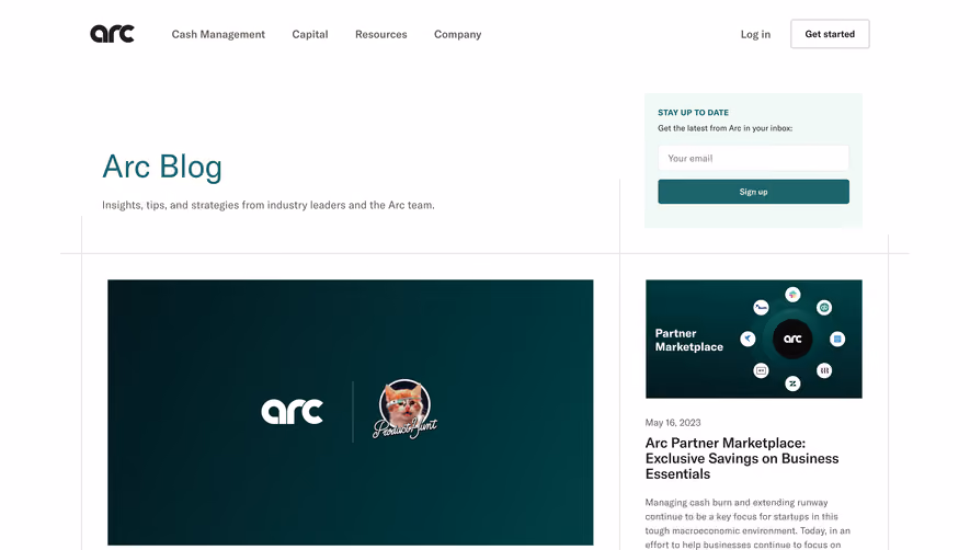 Arc Blog Feed