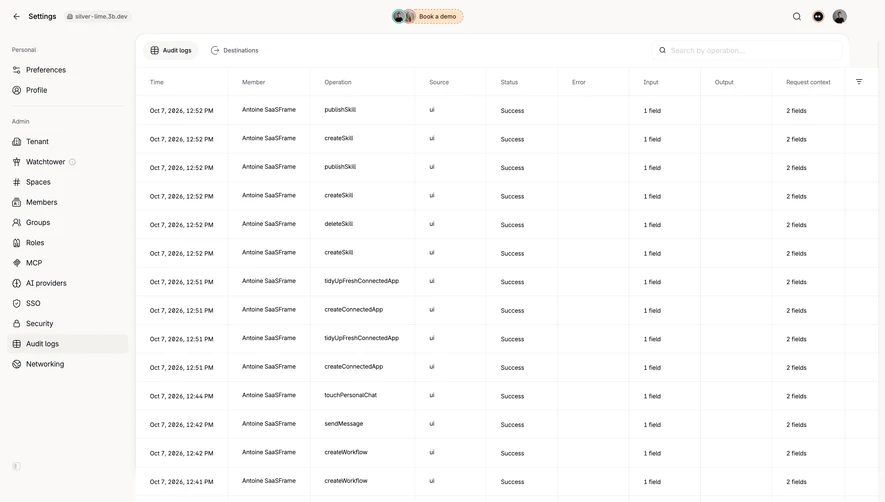 Tines Audit Log