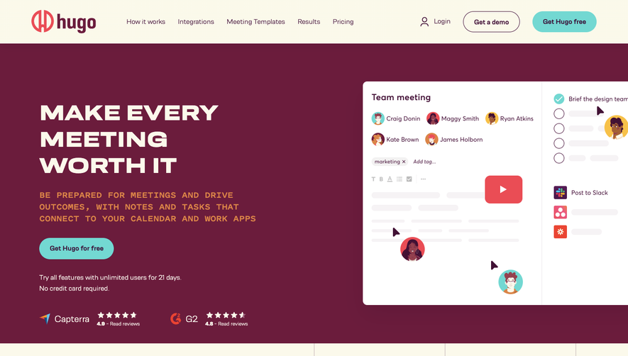Hugo Landing Page