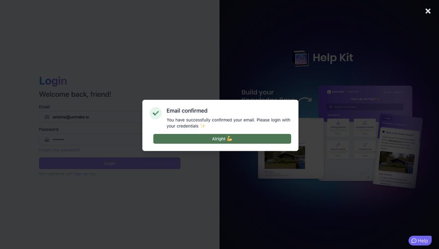 Help Kit Verification