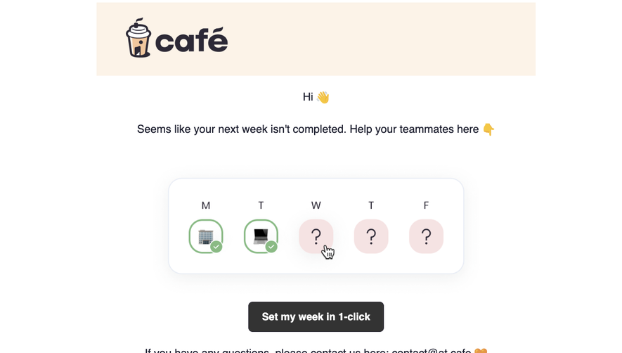 Café Activation Emails