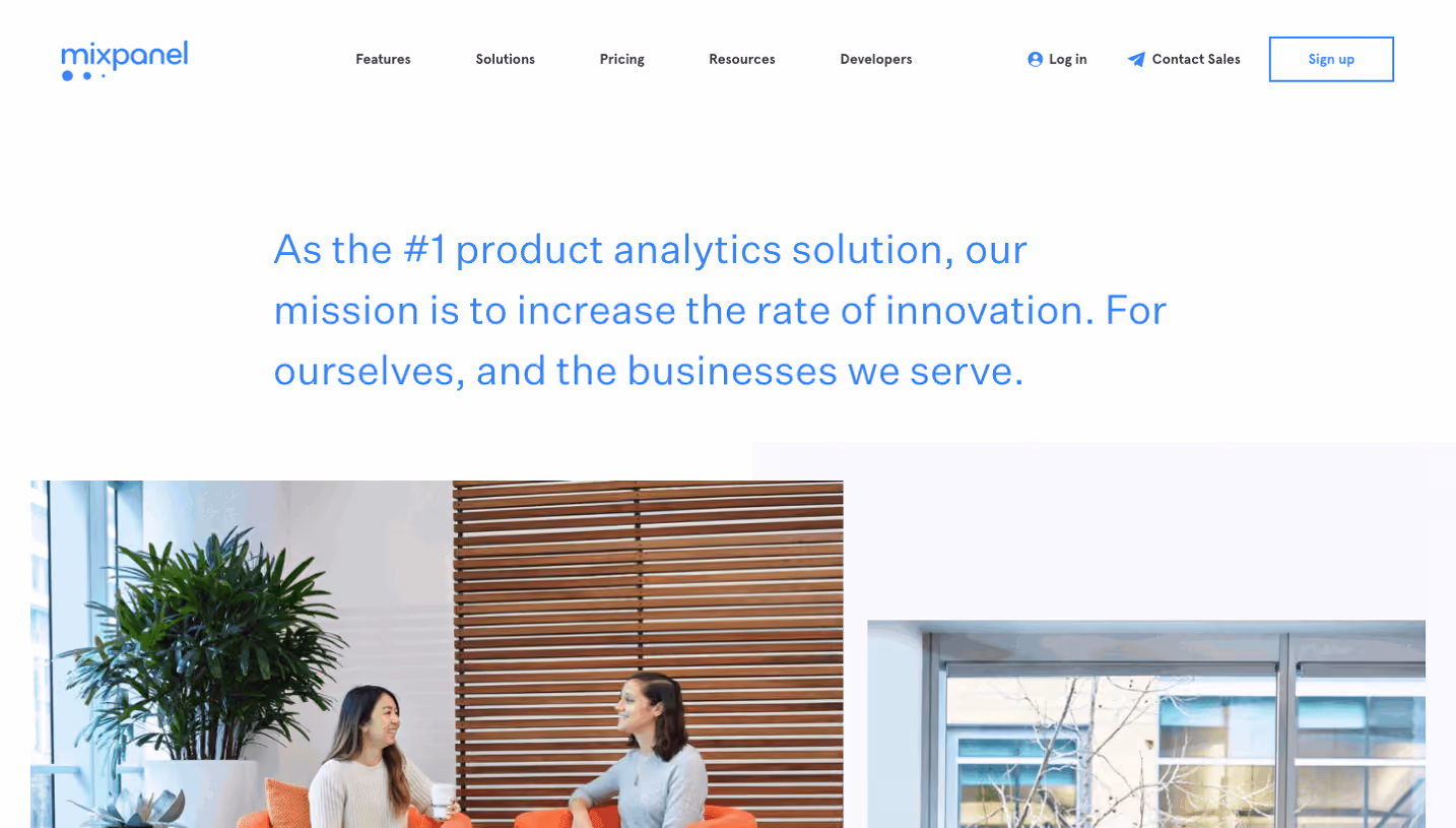Mixpanel About Page
