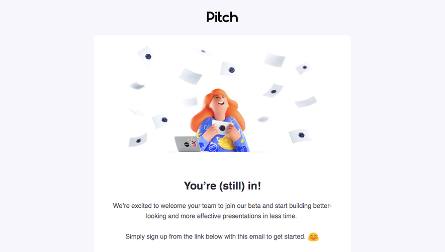 Pitch Early Access Emails