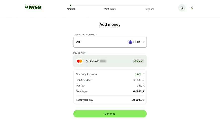 Wise Add Money