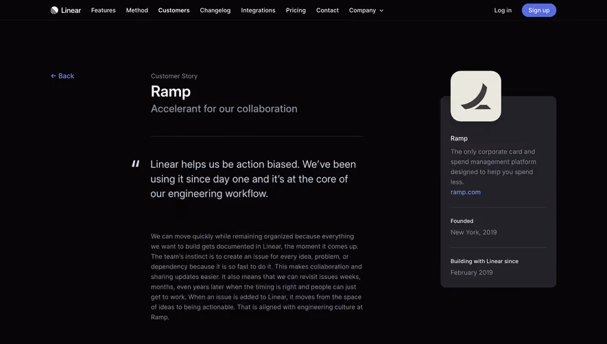 Linear Customer Stories