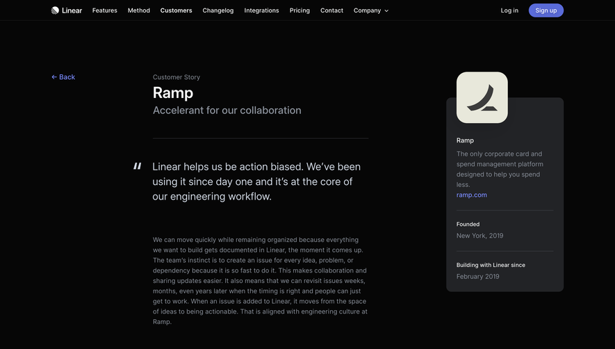 Linear Customer Stories