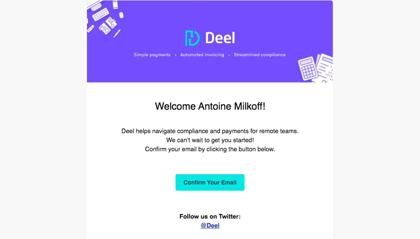 Deel Sign Up Flow
