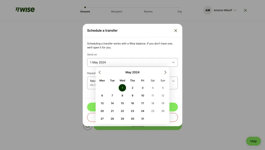 Wise Schedule A Transfer