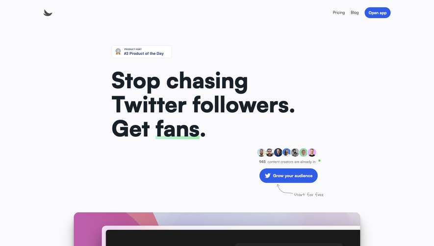 Sidebird Landing Page