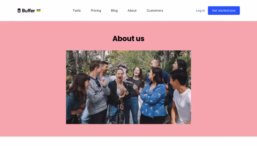 Buffer About Page