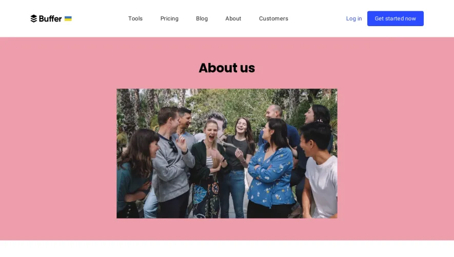 Buffer About Page