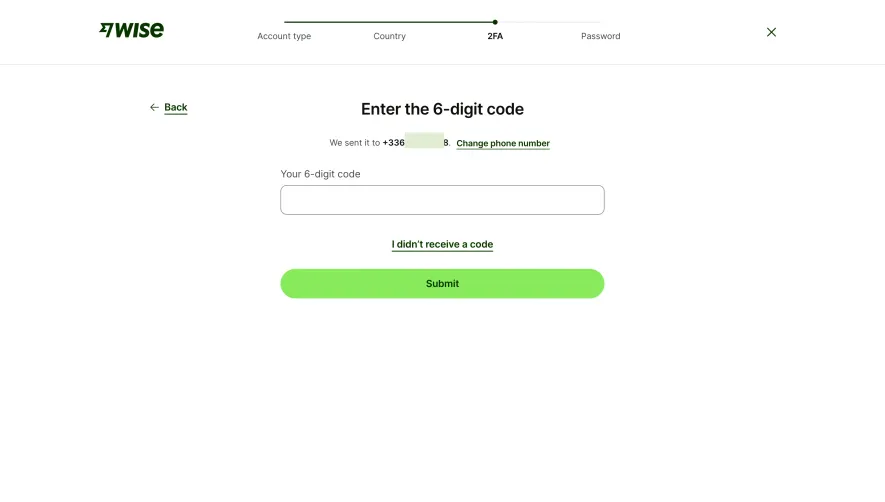 Wise Multi-Factor Authentication Setup