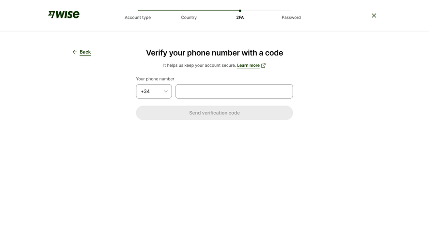 Wise Multi-Factor Authentication Setup