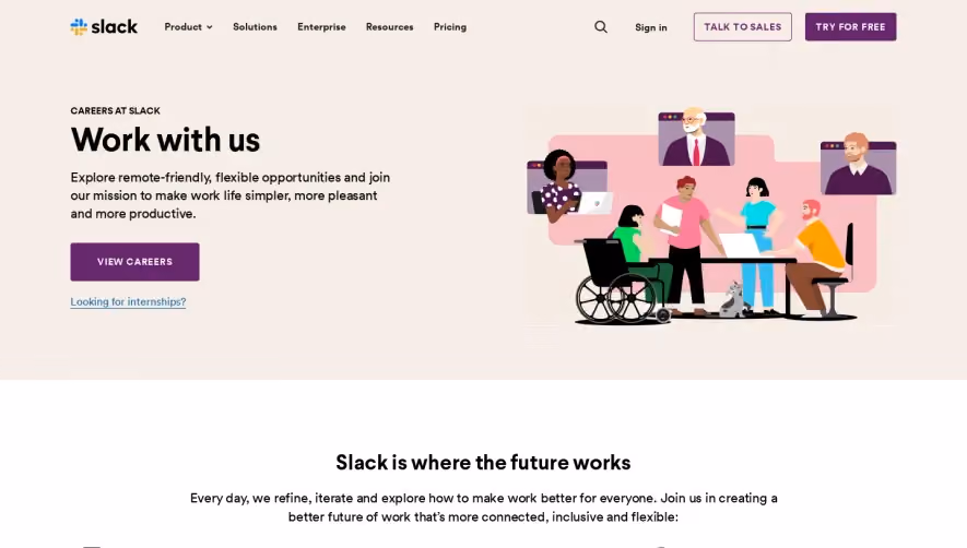 Slack Careers Page