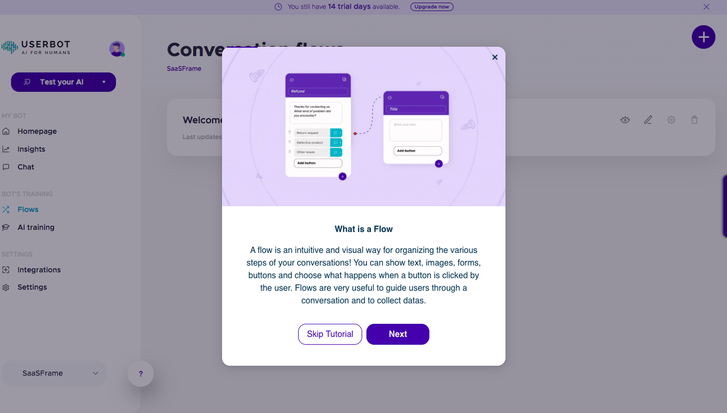 Userbot Product Tour