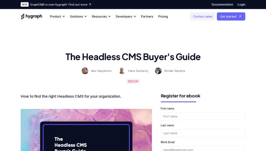 GraphCMS eBook Page