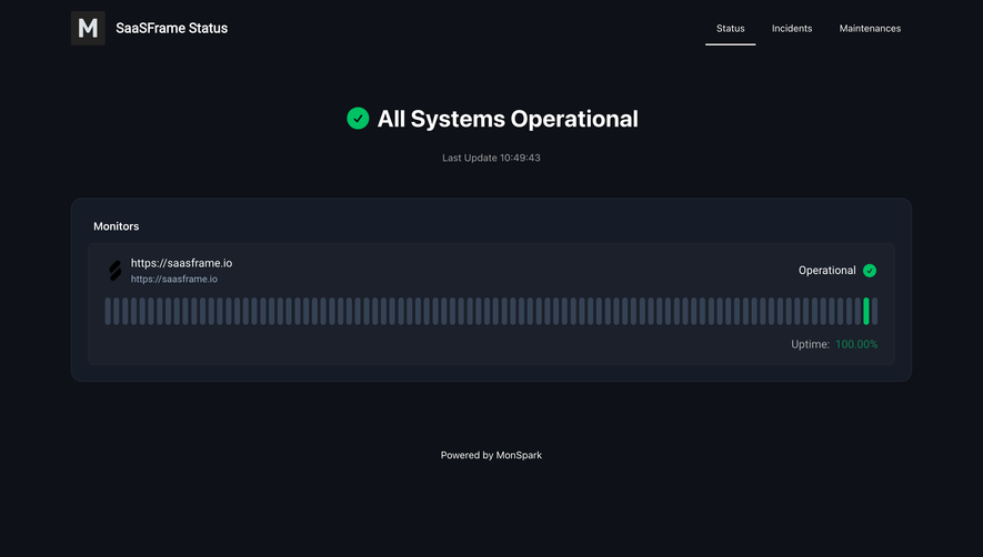 MonSpark Status Page