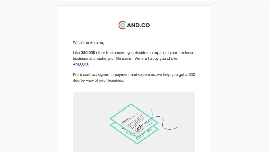 AND.CO Welcome Email