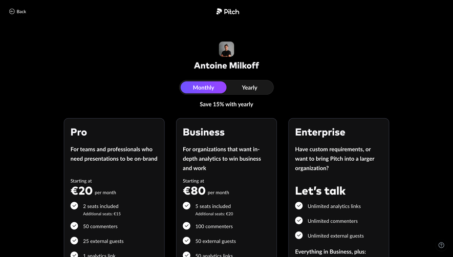 Pitch Plans