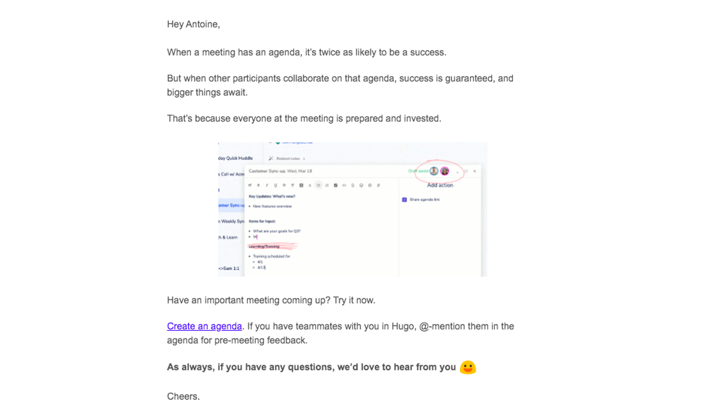 Hugo Onboarding Emails