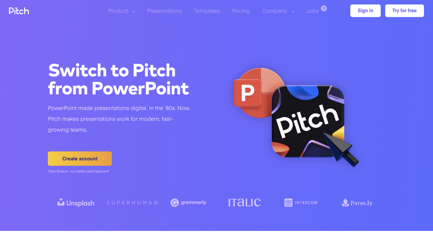 Pitch Comparison Page
