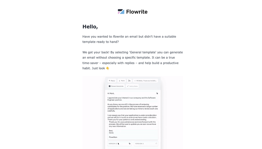 Flowrite Onboarding Email Flow