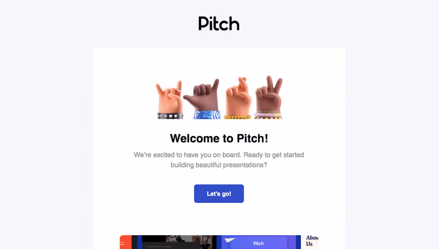 Pitch Onboarding Email Flow