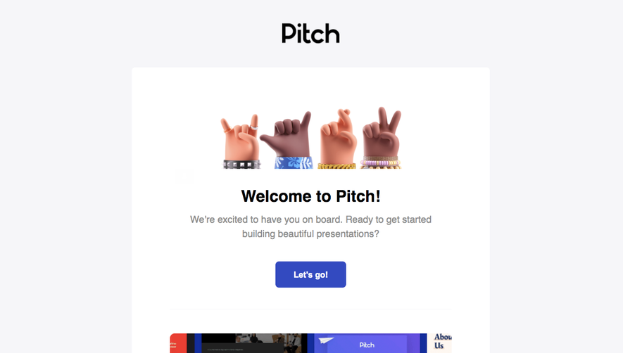 Pitch Onboarding Email Flow