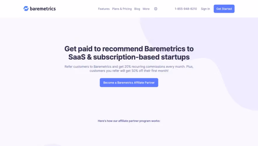 Baremetrics Affiliate Page