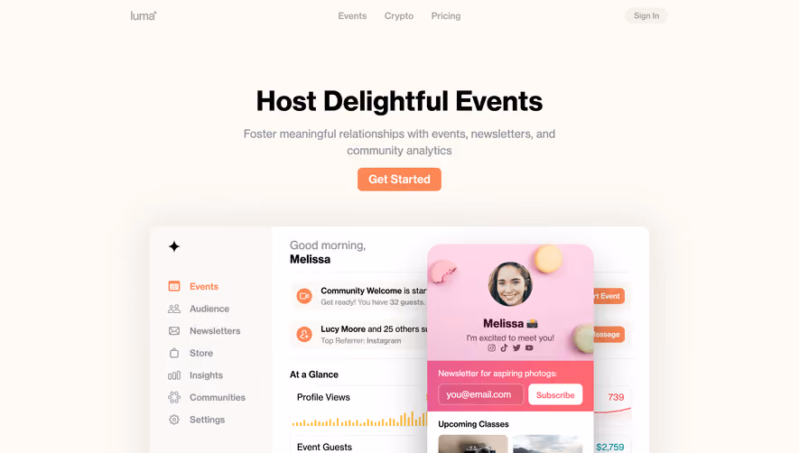 Luma Landing Page