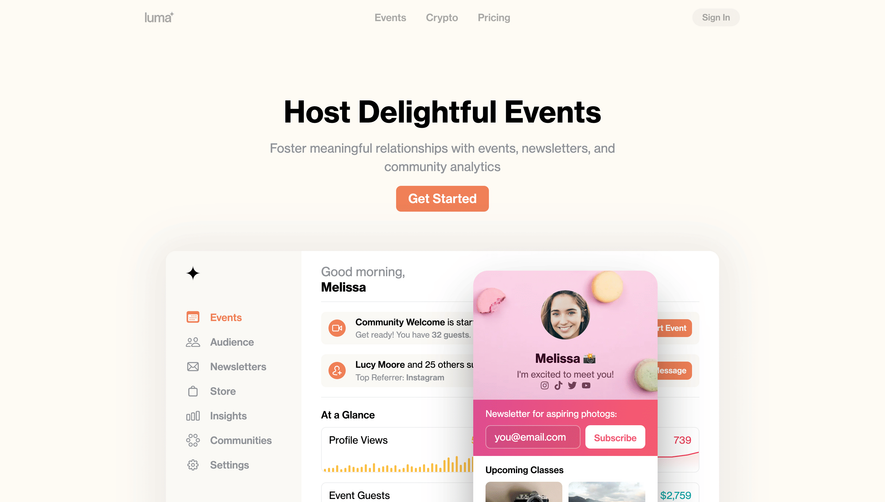 Luma Landing Page