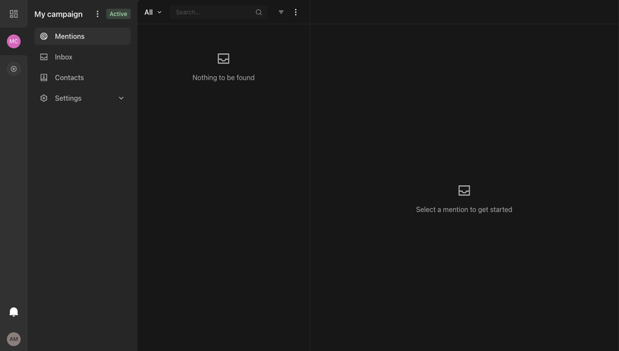 MentionFunnel Empty State