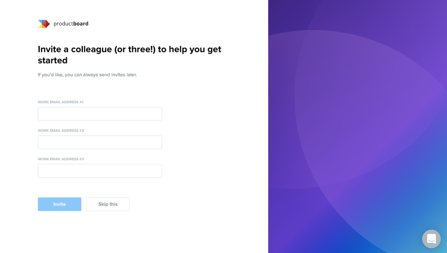 ProductBoard Sign Up Flow