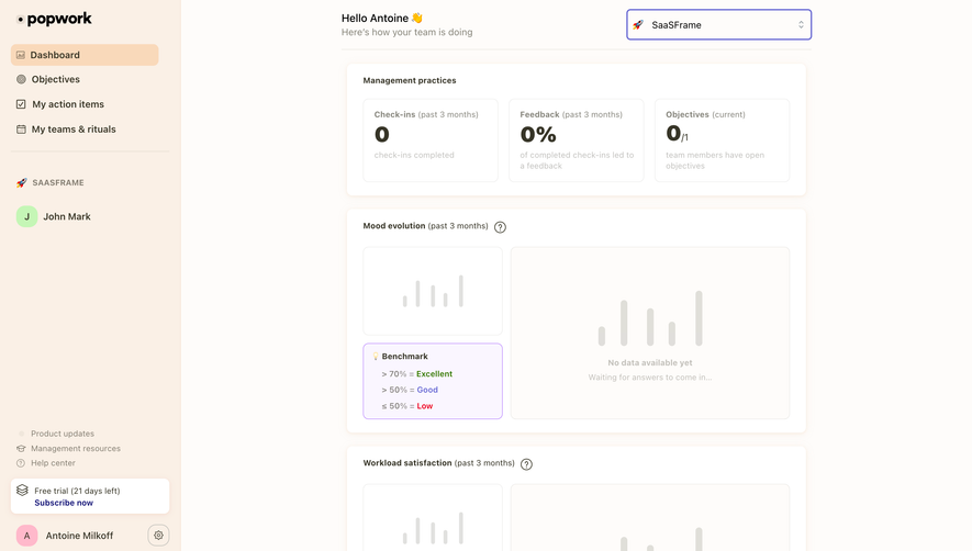 Popwork Dashboard