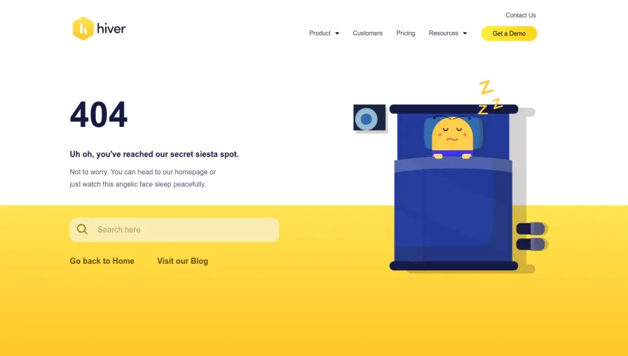 Hiver 404 Page