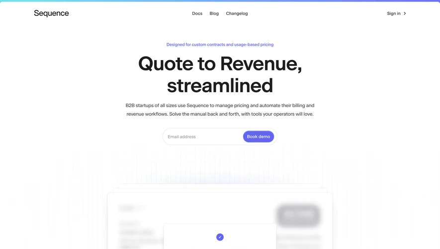 Sequence Landing Page
