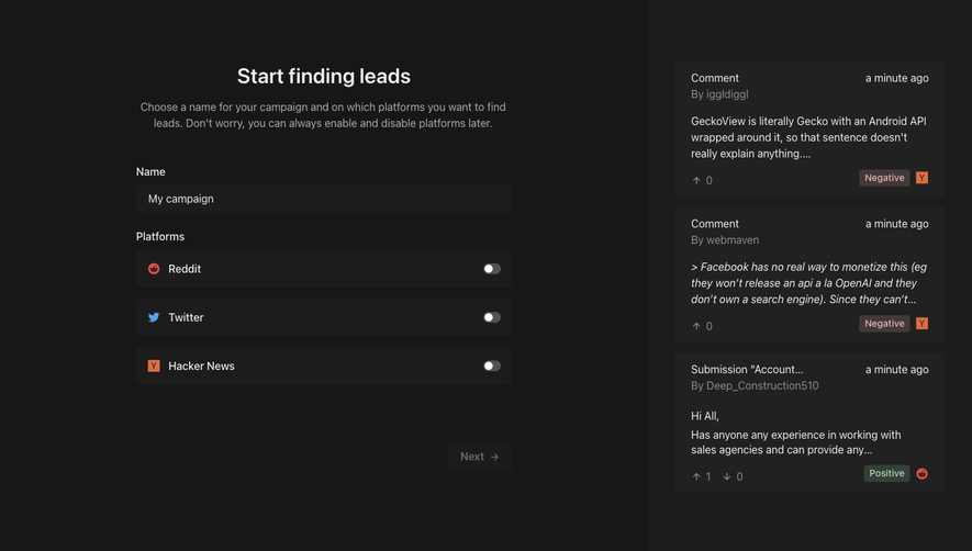 MentionFunnel Account Setup