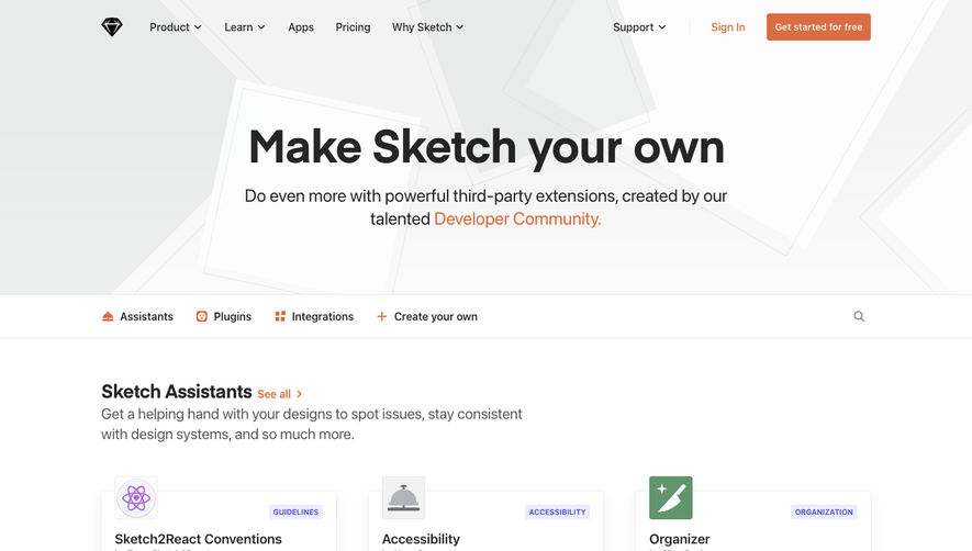 Sketch Integrations Page