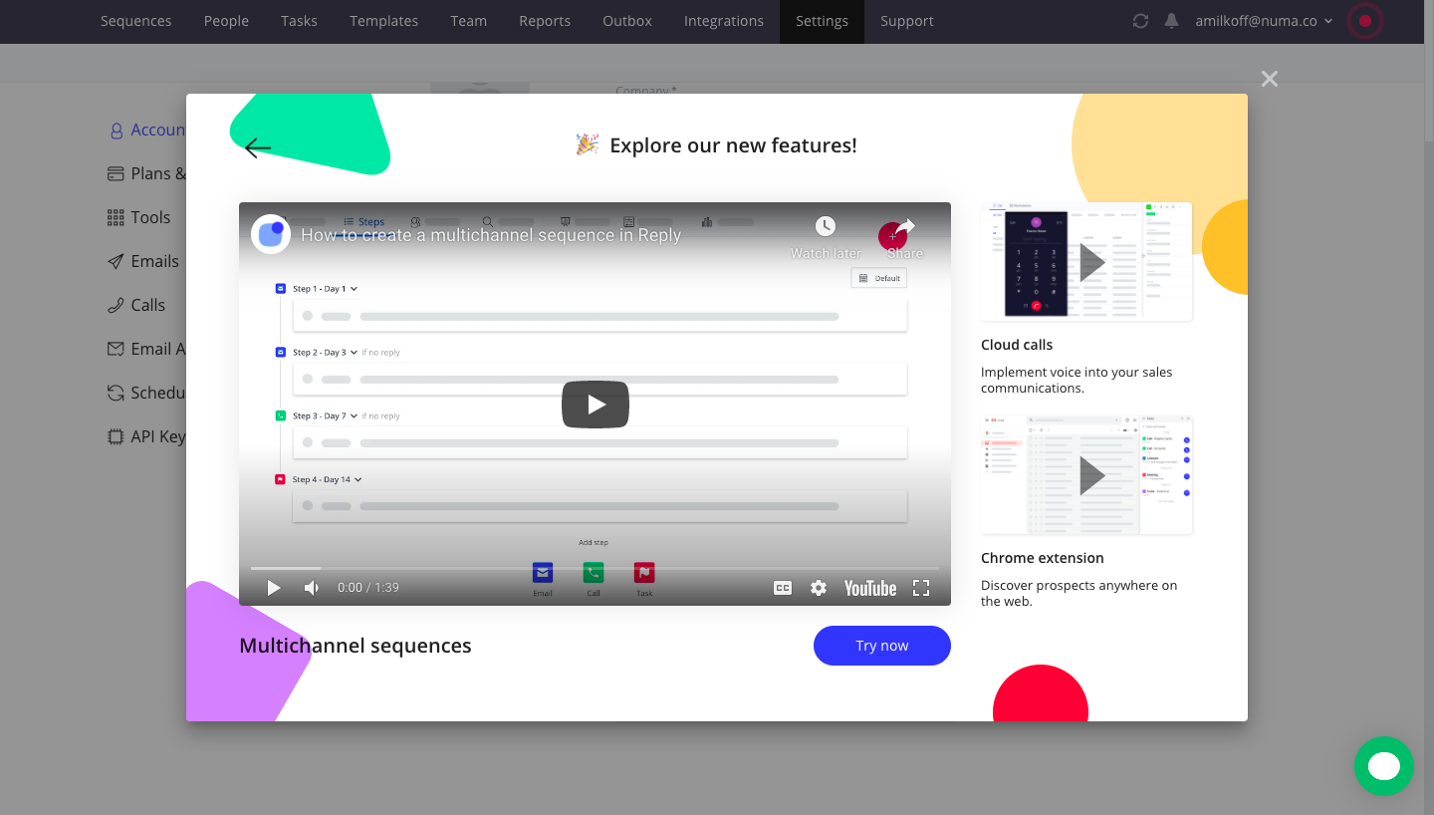 Reply User Onboarding