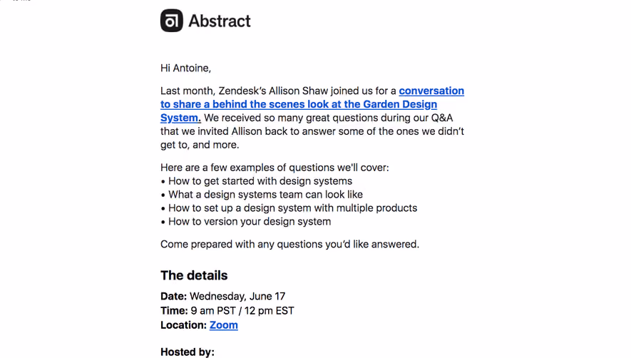 Abstract Webinar Emails