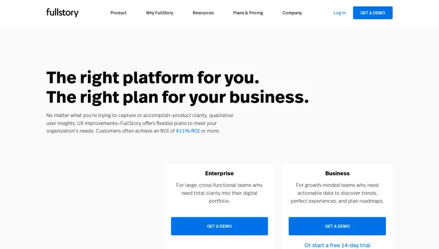 Fullstory Pricing Page