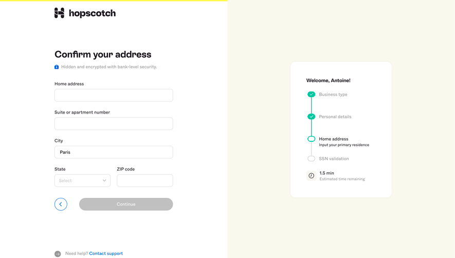 Hopscotch Account Setup