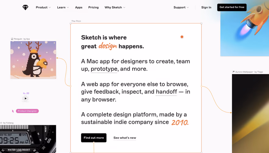 Sketch Landing Page