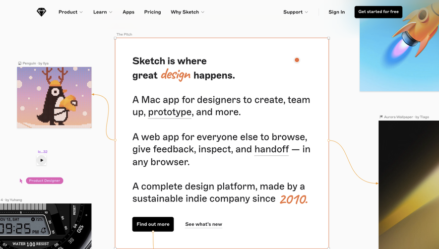 Sketch Landing Page